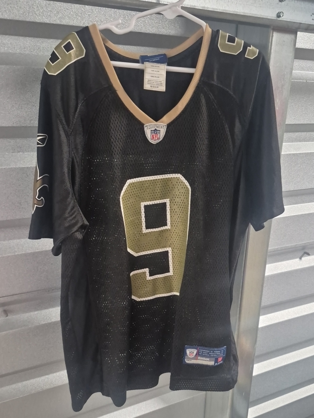 Reebok New Orleans Saints #9 Black and Gold Football Jersey